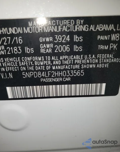 2017 Hyundai Elantra Se from USA, damaged, VIN 5NPD84LF2HH033565